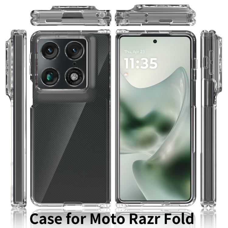 For Motorola Razr Fold 5G Scratchproof Acrylic TPU Phone Case - Transparent