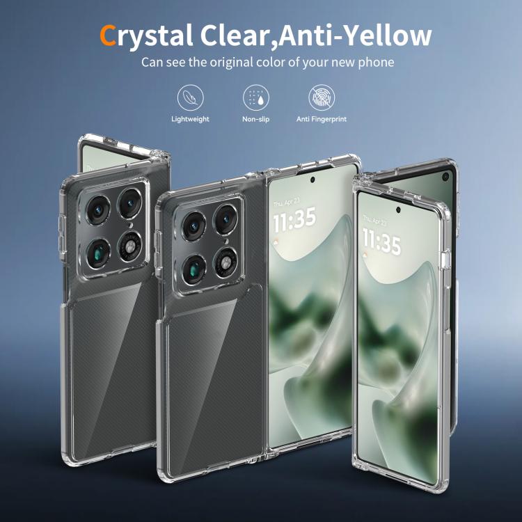 For Motorola Razr Fold 5G Scratchproof Acrylic TPU Phone Case - Transparent
