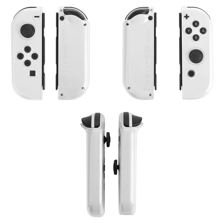 For Nintendo Switch 2 Joy-Con XDcase 1 Pair Clear TPU Protective Case & Joystick Caps Set - Transparent