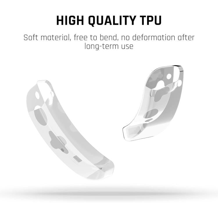 For Nintendo Switch 2 Joy-Con XDcase 1 Pair Clear TPU Protective Case & Joystick Caps Set - Transparent