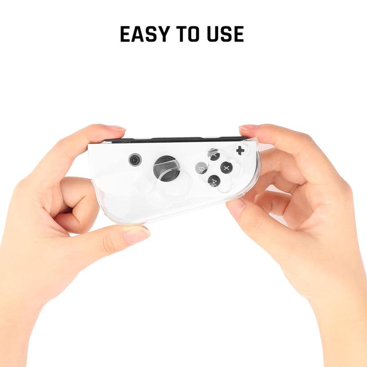 For Nintendo Switch 2 Joy-Con XDcase 1 Pair Clear TPU Protective Case & Joystick Caps Set - Transparent