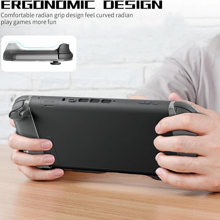 For Nintendo Switch / Switch OLED Joy-Con XDcase 1 Pair Clear TPU Protective Case & Joystick Caps Set - Transparent