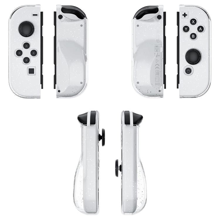 For Nintendo Switch / Switch OLED Joy-Con XDcase 1 Pair Crystal PC Protective Case & Joystick Caps Set - Transparent