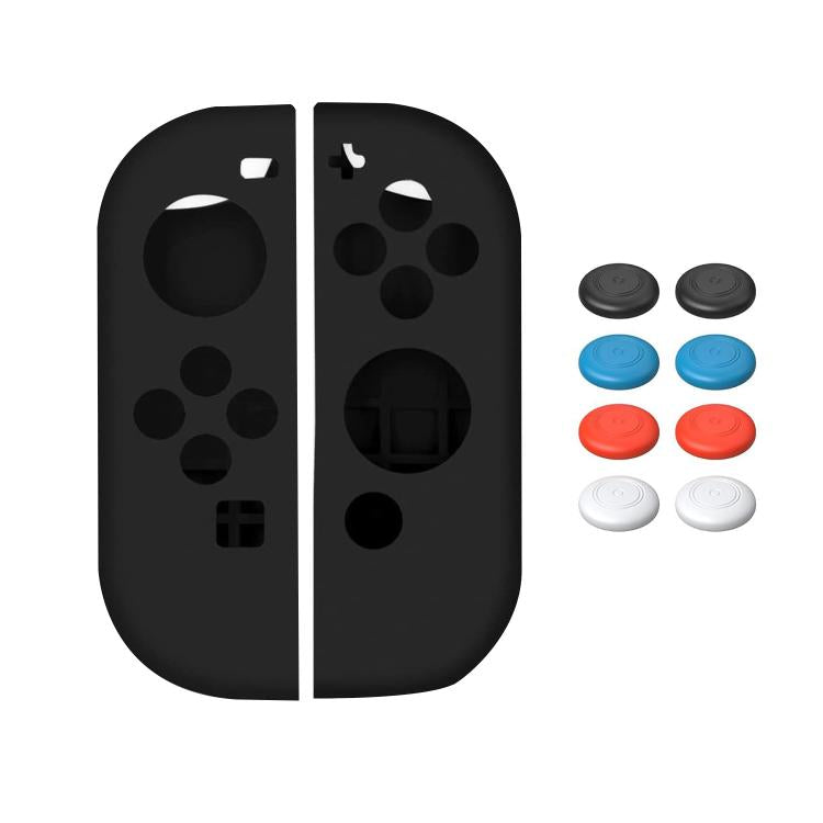 For Nintendo Switch / Switch OLED Joy-Con XDcase 1 Pair Soft Silicone Protective Case & Joystick Caps Set