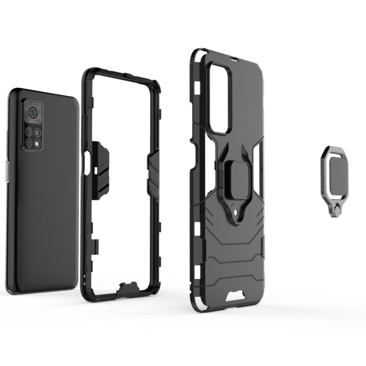 For Xiaomi Mi 10T Pro 5G Shockproof PC + TPU Protective Case with Magnetic Ring Holder
