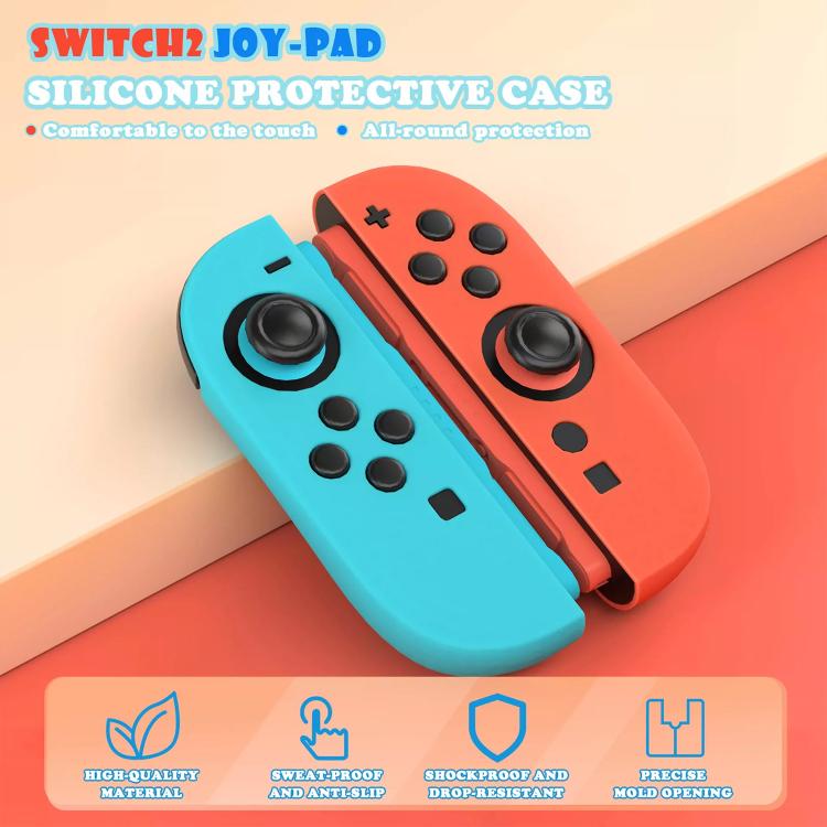 For Nintendo Switch / Switch OLED Joy-Con XDcase 1 Pair Soft Silicone Protective Case & Joystick Caps Set