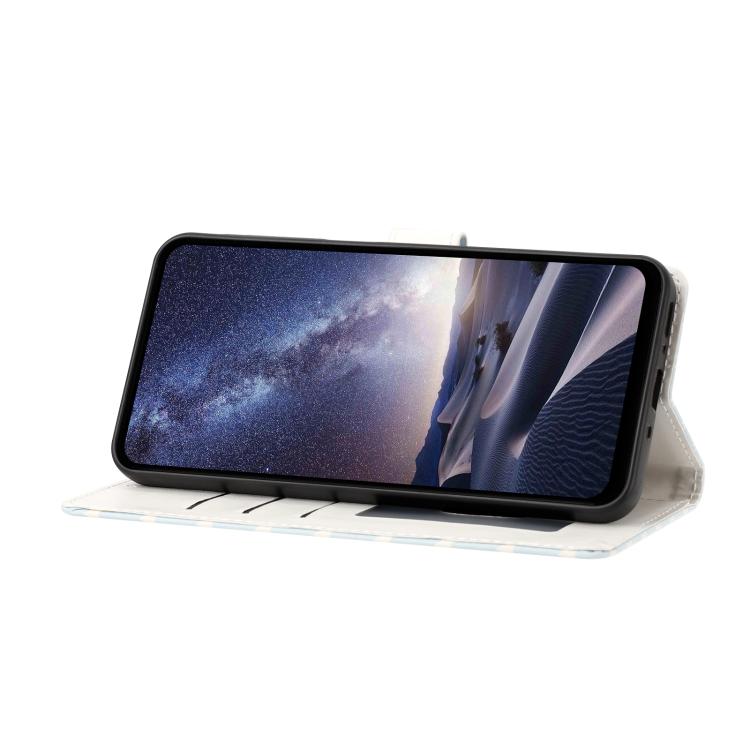 For Google Pixel 11 Pro Star Pattern Magnetic Buckle Vegan Leather Phone Case with Wrist Strap