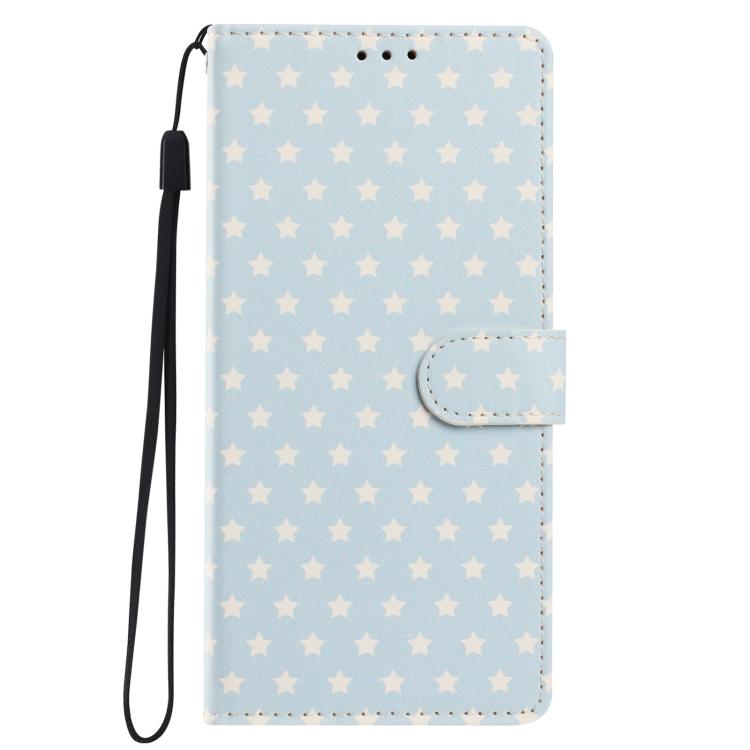 For Google Pixel 9 Pro / 10 Pro Star Pattern Magnetic Buckle Vegan Leather Phone Case with Wrist Strap