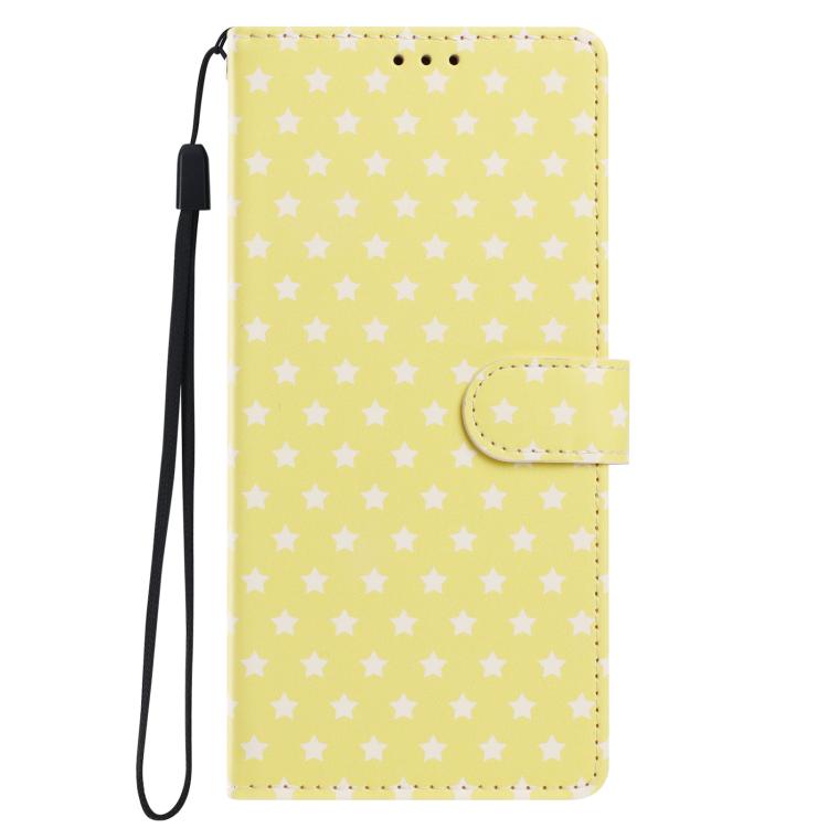 For Google Pixel 9 Pro / 10 Pro Star Pattern Magnetic Buckle Vegan Leather Phone Case with Wrist Strap