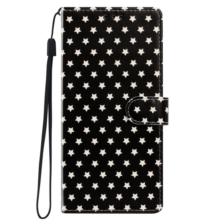 For Google Pixel 8 Star Pattern Magnetic Buckle Vegan Leather Phone Case with Wrist Strap