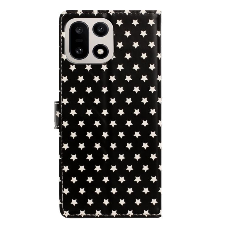 For OnePlus 15 Star Pattern Magnetic Buckle Vegan Leather Phone Case with Wrist Strap