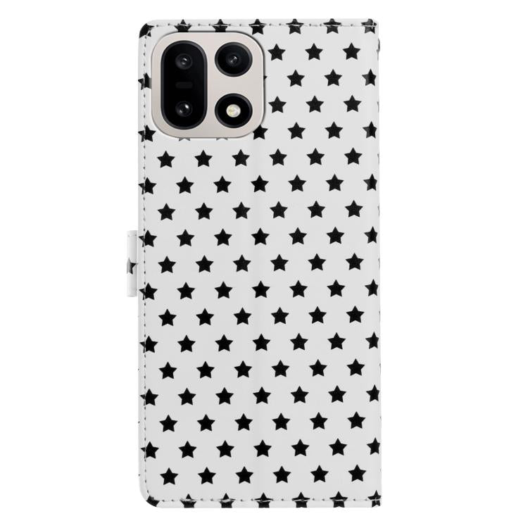 For OnePlus 15 Star Pattern Magnetic Buckle Vegan Leather Phone Case with Wrist Strap