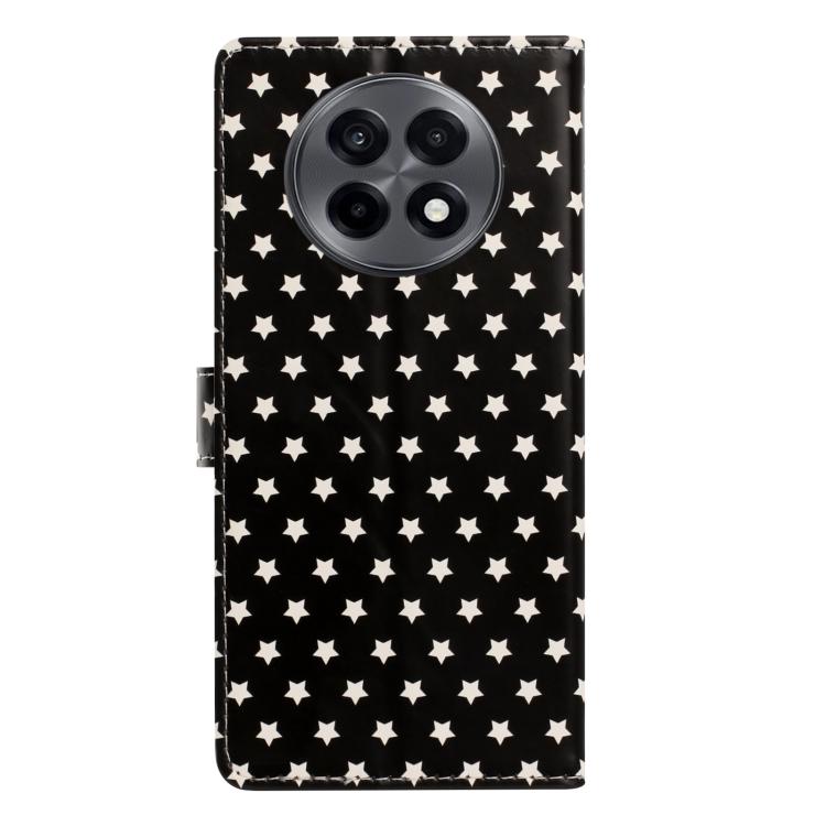 For OnePlus Ace  Star Pattern Magnetic Buckle Vegan Leather Phone Case with Wrist Strap
