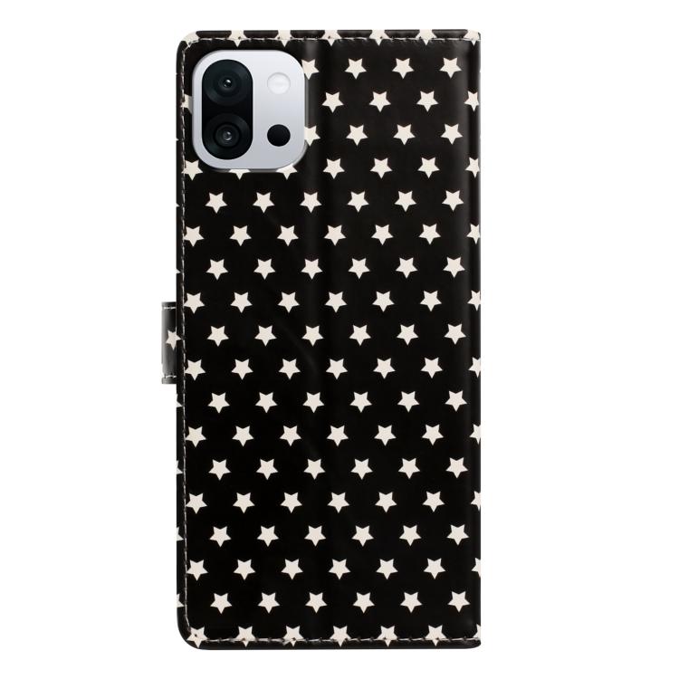 For OnePlus 13T Star Pattern Magnetic Buckle Vegan Leather Phone Case with Wrist Strap