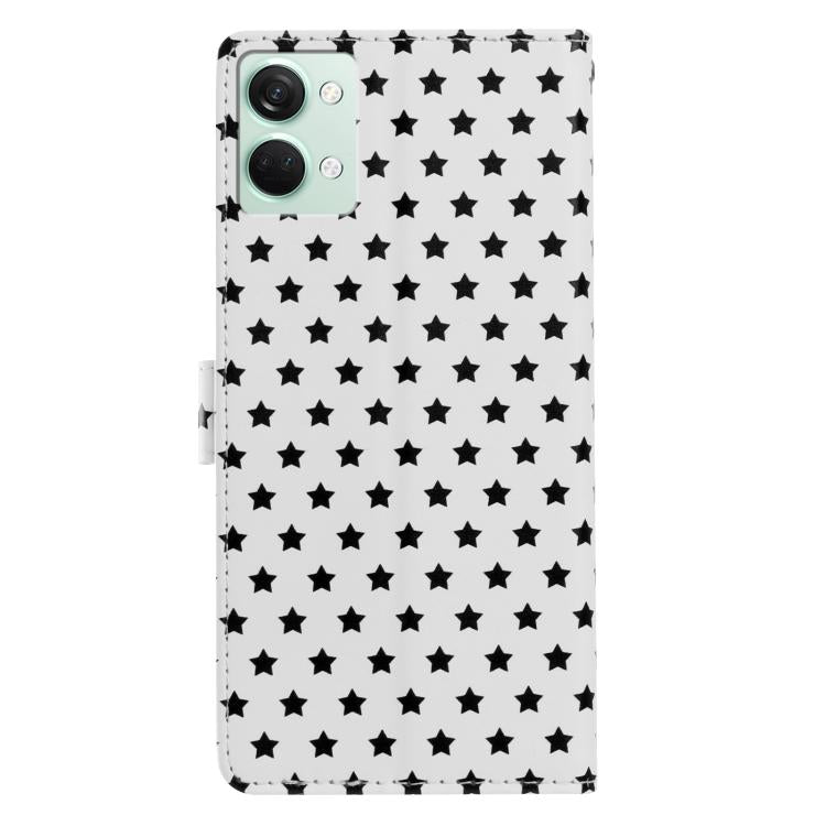 For OnePlus Nord3 Star Pattern Magnetic Buckle Vegan Leather Phone Case with Wrist Strap