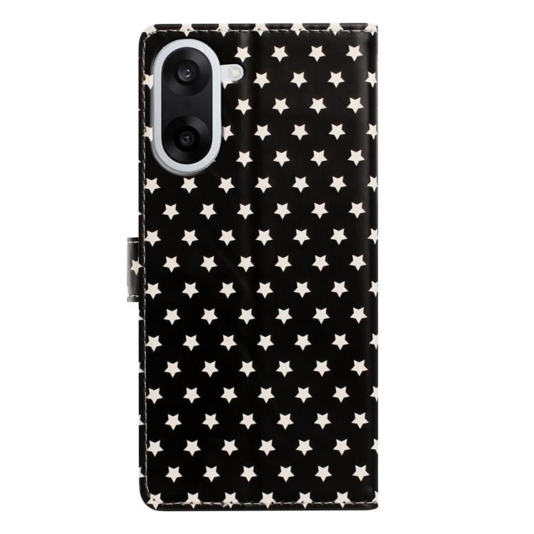 For OnePlus Nord CE5 Star Pattern Magnetic Buckle Vegan Leather Phone Case with Wrist Strap