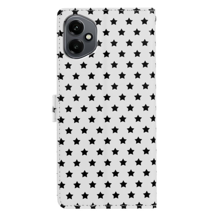 For Honor 400 Global 156.5mm Star Pattern Magnetic Buckle Vegan Leather Phone Case with Wrist Strap