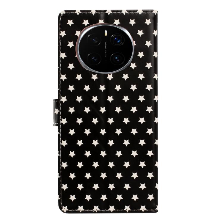 For Honor Magic 7 Pro Star Pattern Magnetic Buckle Vegan Leather Phone Case with Wrist Strap