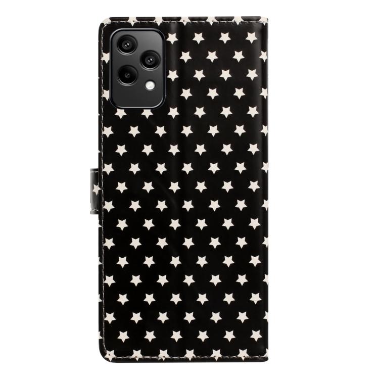 For Honor 200 Lite Star Pattern Magnetic Buckle Vegan Leather Phone Case with Wrist Strap
