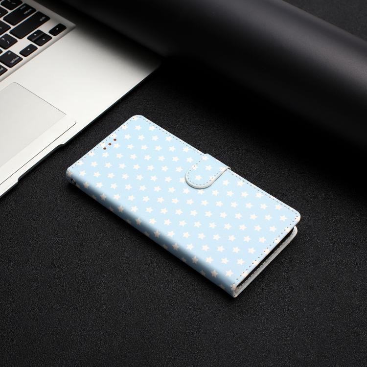 For Honor 90 Lite Star Pattern Magnetic Buckle Vegan Leather Phone Case with Wrist Strap