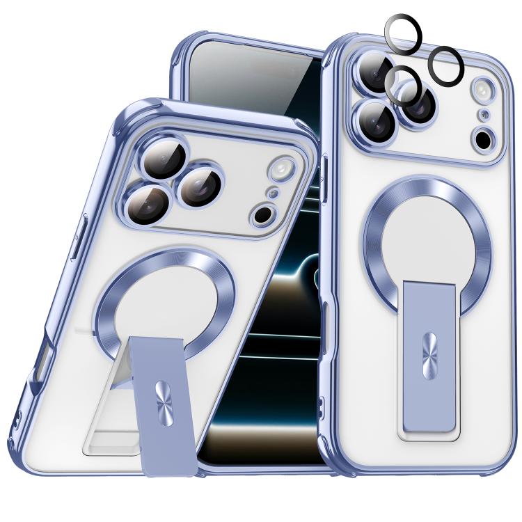 For iPhone 17 Pro Phantom Electroplated Four-Corner Airbag Invisible Holder Shockproof Magnetic Phone Case