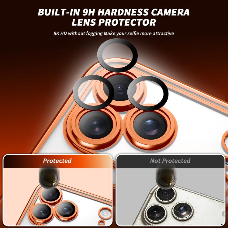 For iPhone 16 Pro Max Phantom Electroplated Four-Corner Airbag Invisible Holder Shockproof Magnetic Phone Case