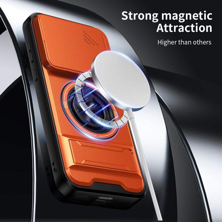 For Huawei Pura 70 Pro Lens Sliding Window Multifunctional Magnetic Shockproof Phone Case