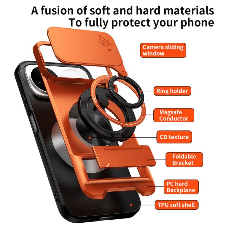 For Huawei nova 15 Pro Lens Sliding Window Multifunctional Magnetic Shockproof Phone Case