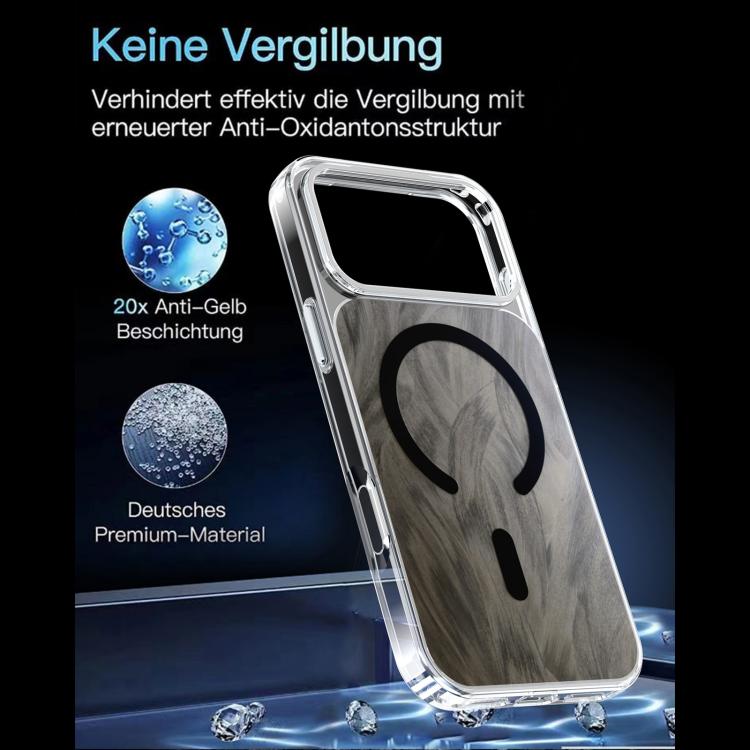 For iPhone 17 Pro Max Crystal Fox Tail Pattern Magnetic Phone Case