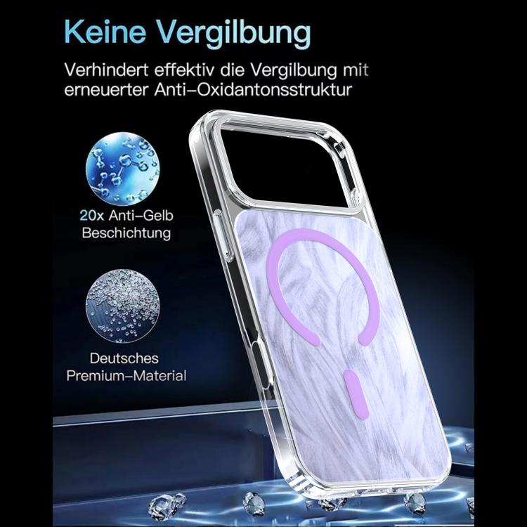 For iPhone 17 Pro Max Crystal Fox Tail Pattern Magnetic Phone Case