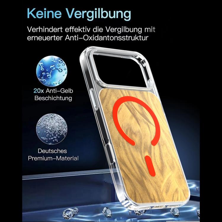 For iPhone 17 Pro Crystal Fox Tail Pattern Magnetic Phone Case