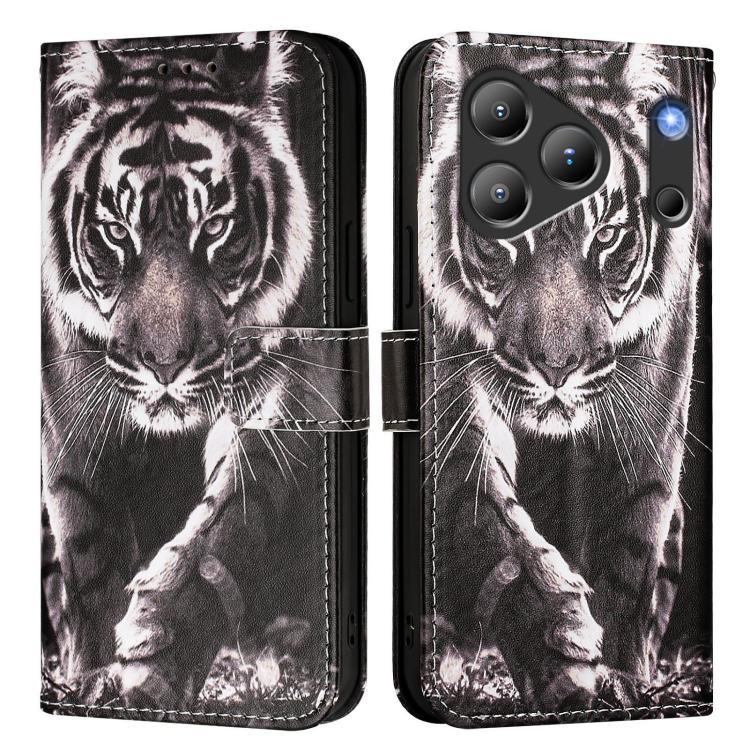 For Blackview WAVE 7C Colored Drawing Pattern Plain Weave Leather Phone Case
