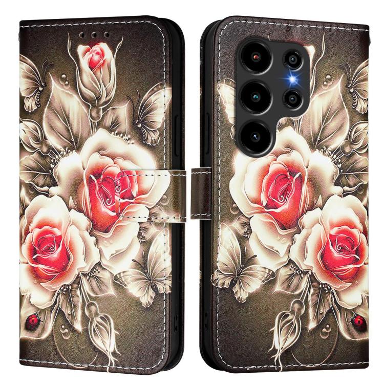 For Blackview WAVE 10 Colored Drawing Pattern Plain Weave Leather Phone Case