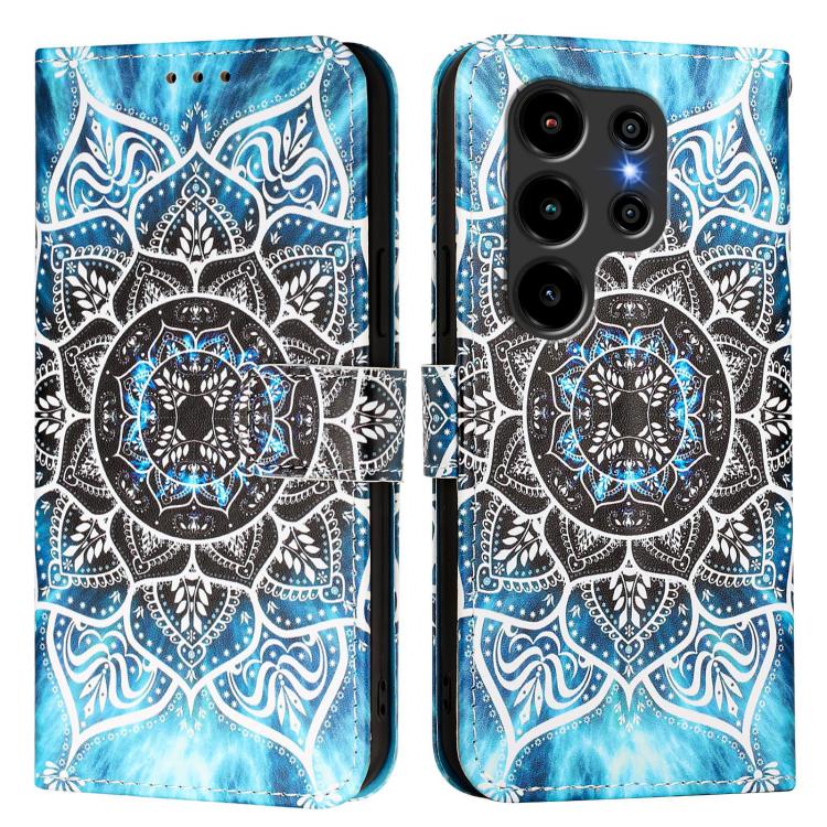 For Blackview WAVE 10 Colored Drawing Pattern Plain Weave Leather Phone Case