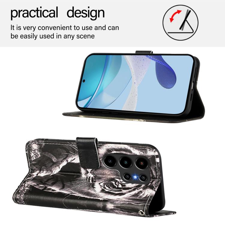 For Blackview WAVE 10 Colored Drawing Pattern Plain Weave Leather Phone Case