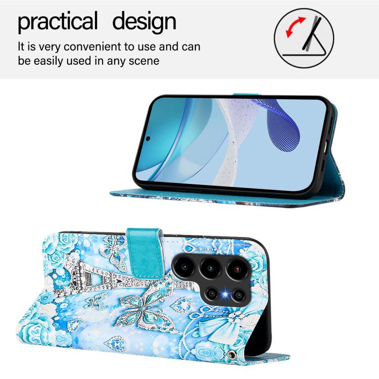 For Blackview WAVE 10 Colored Drawing Pattern Plain Weave Leather Phone Case