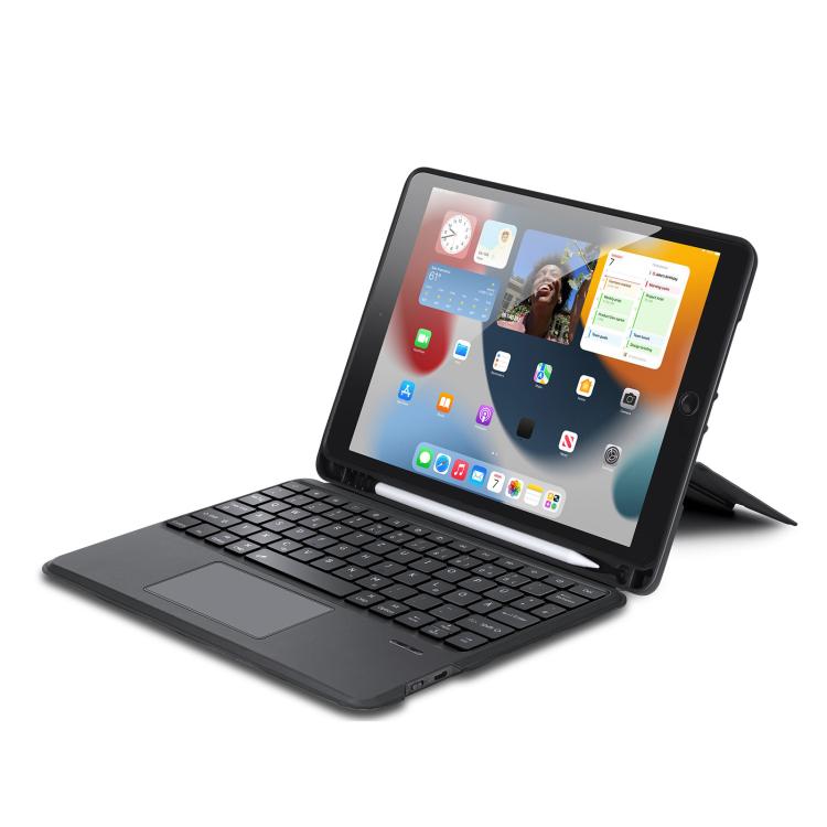 For iPad 10.2 2021 / 2020 / Air 2019 DUX DUCIS DK Series Germany Layout Backlit Bluetooth Keyboard Case - Black