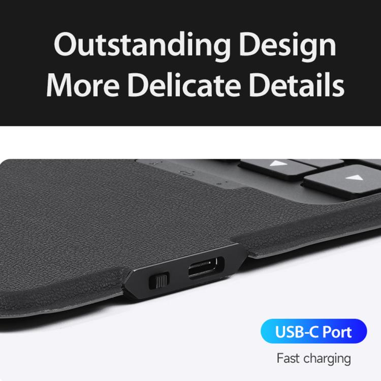 For iPad Pro 13 2025 / 2024 DUX DUCIS DK Series Korean Layout Backlit Bluetooth Keyboard Case - Black