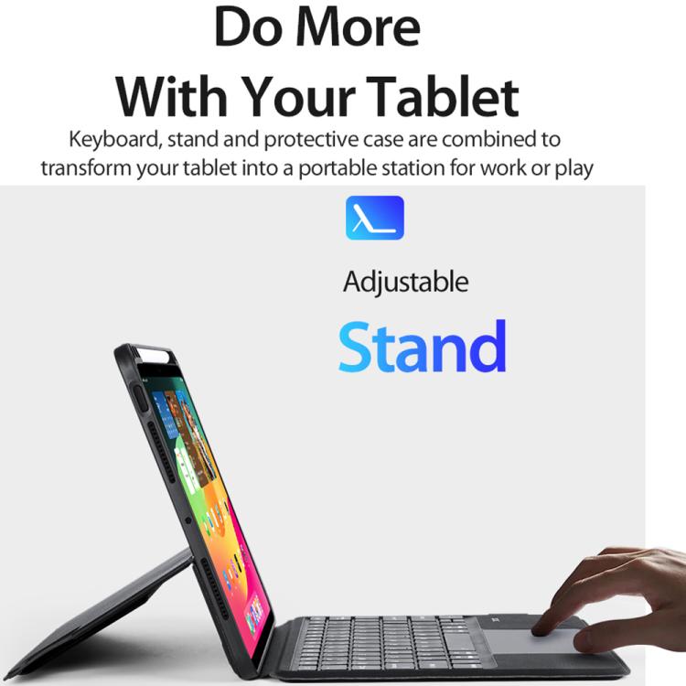 For iPad Pro 11 2025 / 2024 DUX DUCIS DK Series Portuguese Layout Backlit Bluetooth Keyboard Case - Black