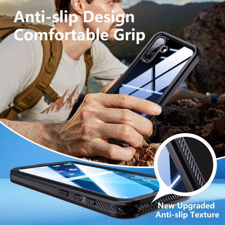 For Galaxy A57 5G RedPepper Shockproof IP68 Waterproof PC Hybrid TPU Phone Case - Black