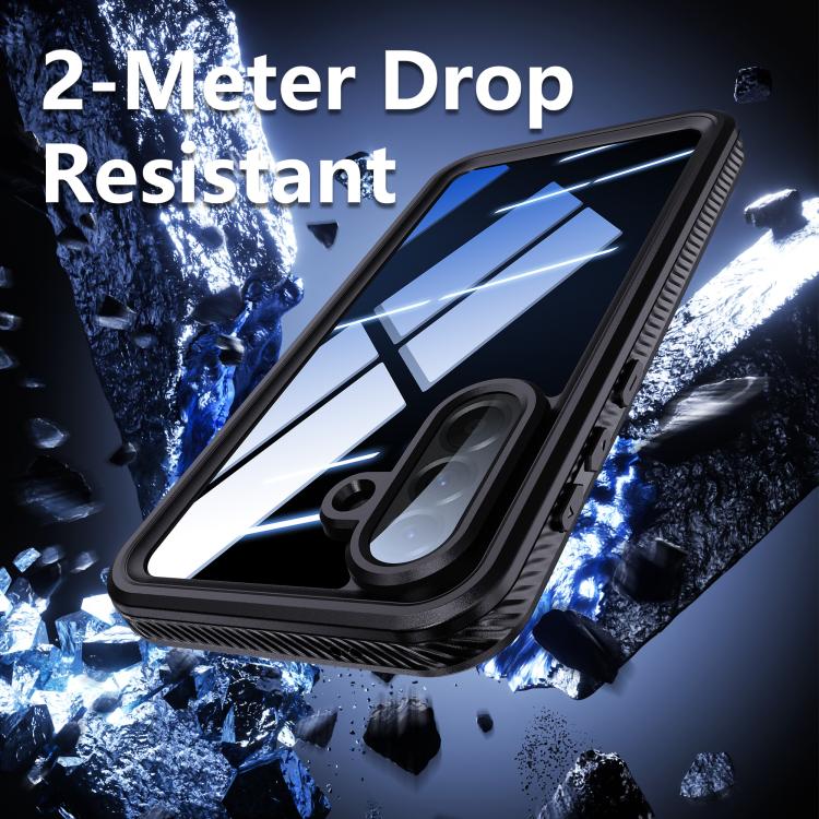 For Galaxy A57 5G RedPepper Shockproof IP68 Waterproof PC Hybrid TPU Phone Case - Black
