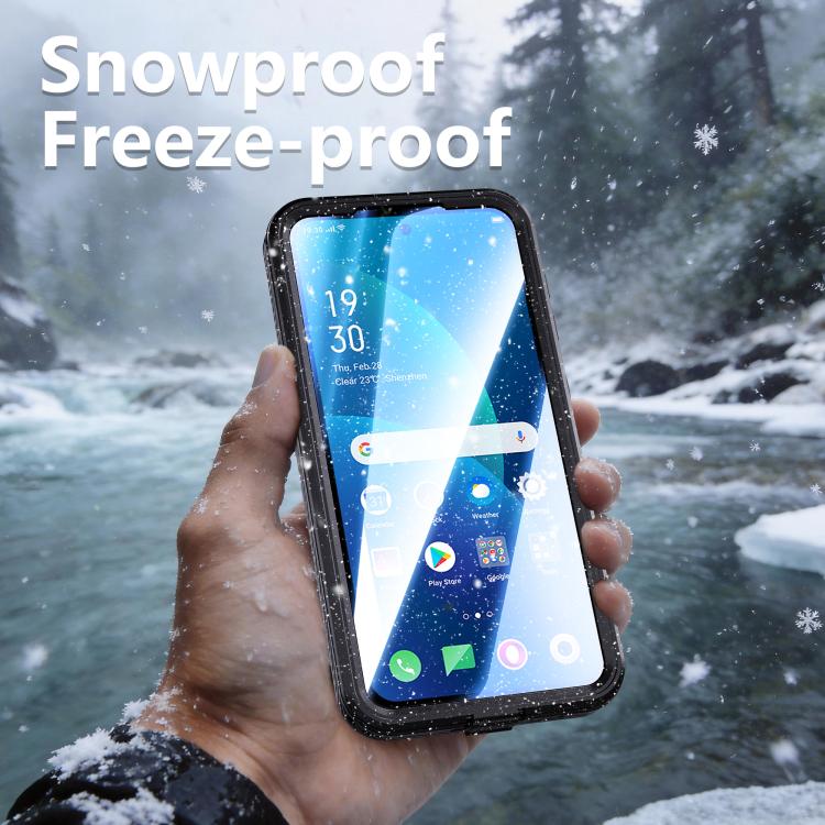 For Galaxy A57 5G RedPepper Shockproof IP68 Waterproof PC Hybrid TPU Phone Case - Black