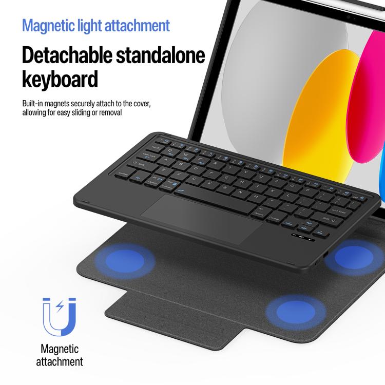 For iPad 2025 / 2022 DUX DUCIS YK Series Magnetic Wireless Keyboard Vegan Leather Tablet Case