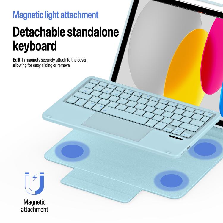 For iPad 2025 / 2022 DUX DUCIS YK Series Magnetic Wireless Keyboard Vegan Leather Tablet Case