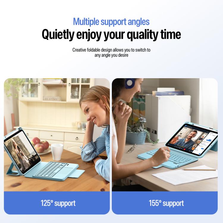 For iPad 2025 / 2022 DUX DUCIS YK Series Magnetic Wireless Keyboard Vegan Leather Tablet Case