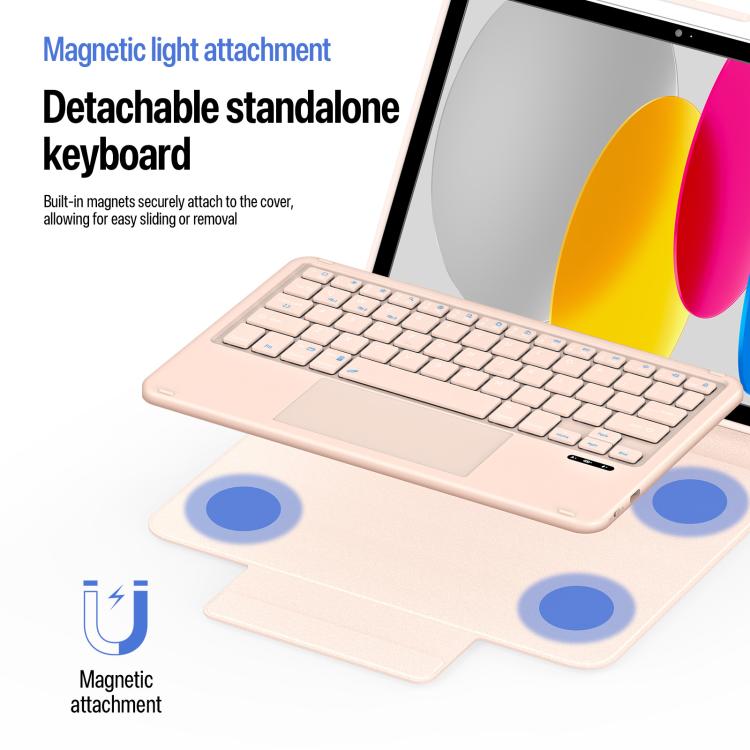 For iPad 2025 / 2022 DUX DUCIS YK Series Magnetic Wireless Keyboard Vegan Leather Tablet Case