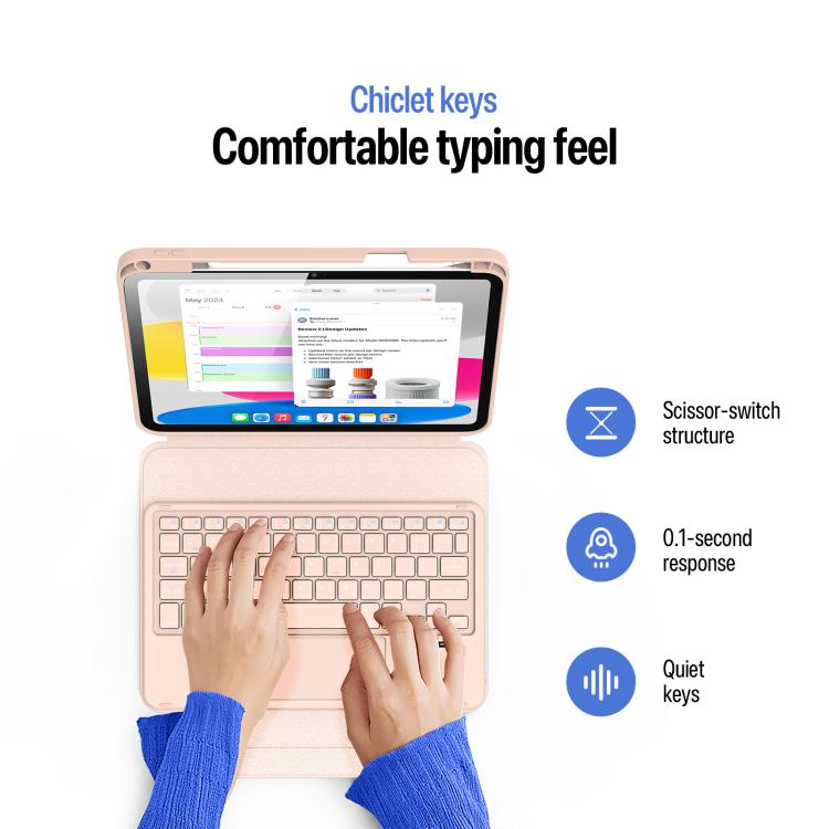 For iPad 2025 / 2022 DUX DUCIS YK Series Magnetic Wireless Keyboard Vegan Leather Tablet Case