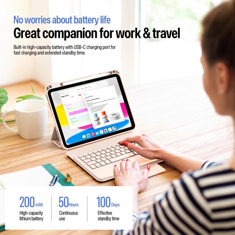 For iPad 2025 / 2022 DUX DUCIS YK Series Magnetic Wireless Keyboard Vegan Leather Tablet Case