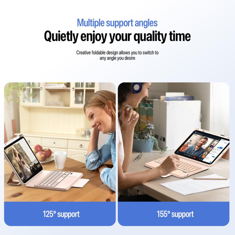 For iPad 2025 / 2022 DUX DUCIS YK Series Magnetic Wireless Keyboard Vegan Leather Tablet Case