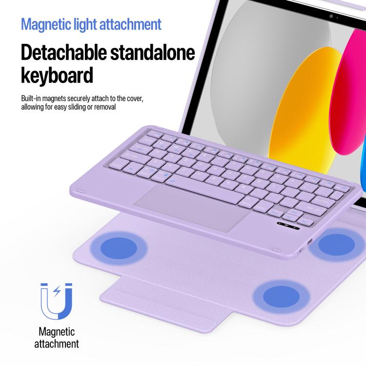 For iPad 2025 / 2022 DUX DUCIS YK Series Magnetic Wireless Keyboard Vegan Leather Tablet Case